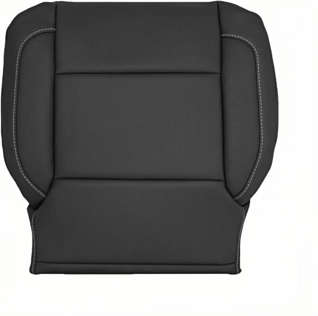 Mievlyo Driver or Passenger Side Bottom Perforated Leather Seat Cover Black Compatible with Chevy Silverado Tahoe Suburban Avalanche GMC Yukon Sierra 1500 2500HD 3500HD 2015-2019