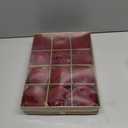 Senjie 3.15inch Burgundy Velvet Christmas Ornaments Balls Flocked Christmas Tree 12PCS Plastic Balls Xmas Hanging Ornaments Decoration Red