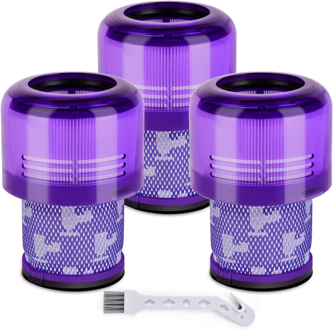 3 Pack V15 Filter Replacement for Dyso.n V15 Detect V11 Animal V11 Torque Drive Cordless Vacuum, Compare to Part # 970013-02