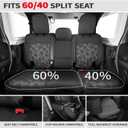 Seat Covers for Jeep Wrangler JL 4-Door 2018-2026 with Cup Holder | Full Coverage Custom Fit Waterproof Leather Car Seat Covers, Airbag Compatible, Factory Style Upgrade, Black Camo