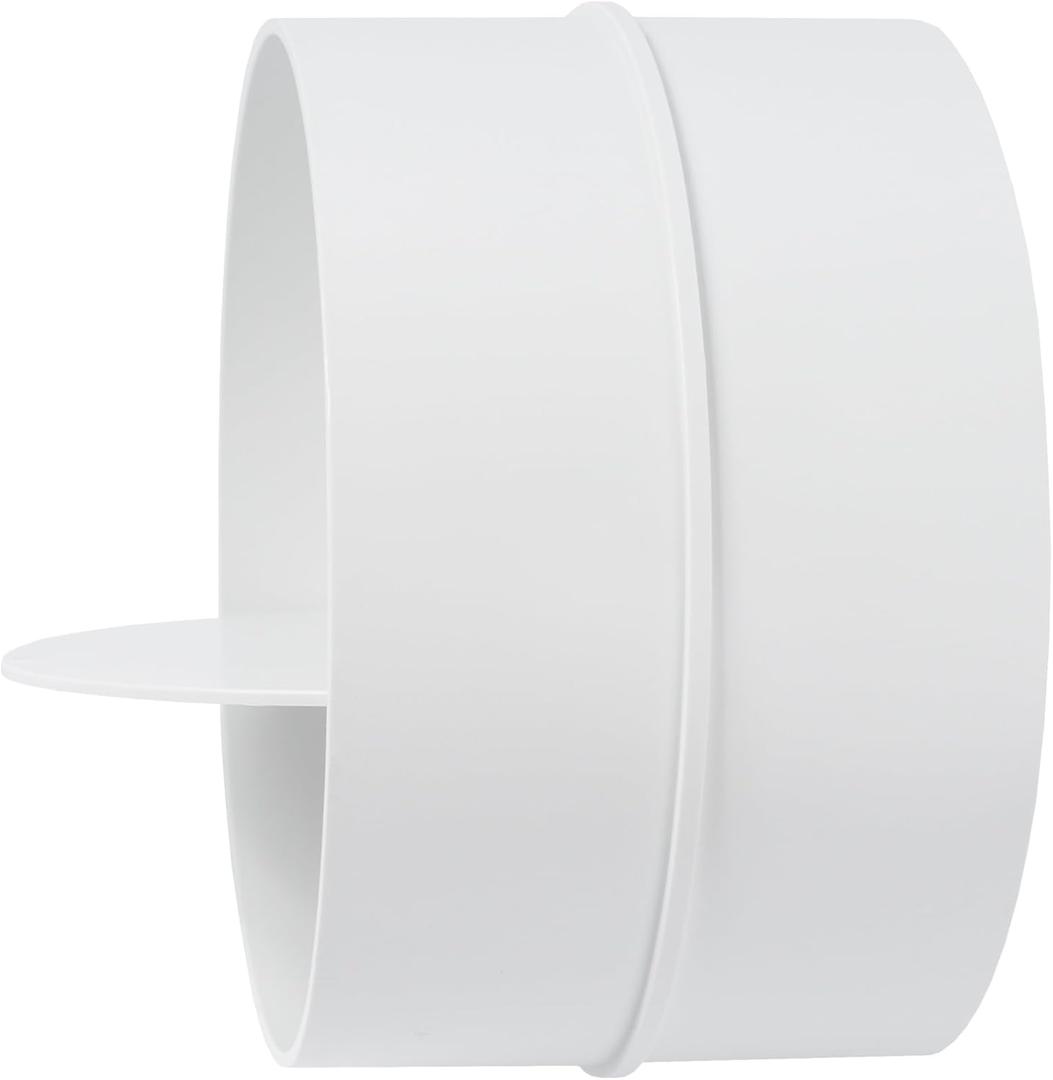 - 4" inch Plastic Inline Backdraft Damper. Connect Exhaust or Bathroom air Dryer and ducting with Backdraft Damper. HVAC. Heating. Cooling. Kitchen and Bathroom Applications. (White - Male fit)