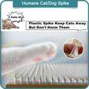 8 Pack Cat Deterrent Outdoor/Indoor Scat Mat, Pet Deterrent Training Mats, Keep Cats/Dogs Away Plastic Mats with Spikes, 12 Sq.ft, 16 x 13 Inches