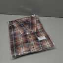 Alex Vando Mens Button Down Shirts Flannel Shirt Long Sleeve (Large, Rhinestone Wine/Black)