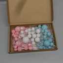 75 Pcs Cake Balls Topper Decorations Foam Cupcake Topper Mini Balloon Cake Topper Balls Cake Picks for Cake Deco Birthday Party WeddingBlue,Pink,Gold