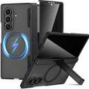 VEGO for Z Fold 7 Case [Compatible with MagSafe] Built-in Screen Protector & Kickstand [Anti-Peeping] Full-Body Hinge Protection Shockproof Rugged Privacy Phone Case for Samsung Galaxy Z Fold 7 -Black