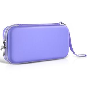 ivoler Carrying Case for Nintendo Switch and NEW Switch OLED Model(2021),Portable Hard Shell Pouch Carrying Travel Game Bag for Switch Accessories Holds 10 Game Cartridge (Purple)