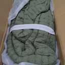 Levtex Home Cross Stitch Reversible Full/Queen Quilt Set (88x92in) and 2 Pillow Shams (26x20in) - Stitch Texture - Forest Green - Cotton Full/Queen Size Quilt Bedding Set - Lightweight Soft Pre-Washed