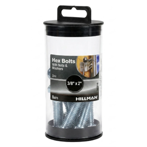 HG Hex Tab Bolt Zinc 3/8x2 24 Ct