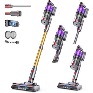 MYUAKO Cordless Vacuum Cleaner 680W 55kPa Vacuum Cleaners for Home Up to 75Mins, Cordless Rechargeable Vacuum Cleaner Anti-Tangled Vacuum Cleaner 1.8L for Hardwood Floor,Carpets,Pet Hair Nova G8