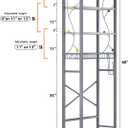 Over-The-Toilet Storage Rack, 4-Tier Bathroom Organizer Shelf Over Toilet with Adjustable Shelf and Basket, Freestanding Space Saver Bathroom Shelves Above Toilet for Room (Gray White), X-Large