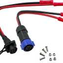 Trolling Motor Plug and Receptacle Set, 12V 8AWG 2 Wire, Universal, Easy Install, Durable, For Fishing Boats, Fresh Water