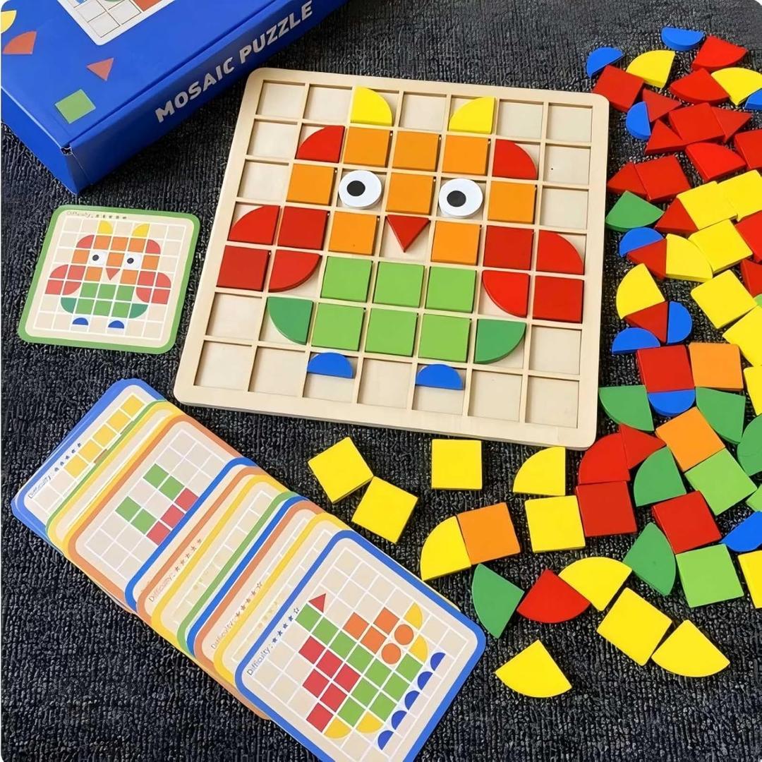 Dementia Activities for Seniors, 120 Pieces Wooden Matching Puzzle Games for Elderly, Alzheimers Products for Older Adults, Shape Puzzle Memory Game for Adults Dementia Patients