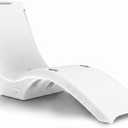 Pool Lounger, Fade-Resistant, Waterproof, Anti-Floating Patio Furniture, Pool Lounge Chair for Sun Shelf, Use in Pools with Shelves Up to 9-Inches Deep or Outside Pool Deck, White