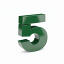 Mifoci 13.7" Cardboard Number for Charcuterie Photo Booth Props Birthday Party Anniversary Fillable Paper Mache Cupcake Chocolate Candy(Number 5,Green)