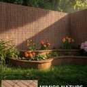 paramondo Natural Privacy Screen Mat, Privacy Fence, Balcony Privacy Fence for Garden, Patio, Balcony Cladding, Privacy Wind Protection, Weatherproof, UV-Resistant, No Drilling, 4×10 FT, Natural