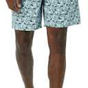 Amazon Essentials Men's 8" Inseam Relaxed-Fit Drawstring Walk Short (Large, Green Floral)