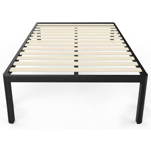MAF Metal 18 Inch King Platform Bed Frame with Anti-Collision Round Legs, Black 3500 Lbs Heavy Duty Bed Frame with Wood Slats, No Box Spring Needed, Easy Assembly