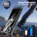 ANTSHARE Waterproof Case for iPhone 15, with [Built-in Privacy Screen Protector] [IP 68 Underwater], Anti-Peeping Adsorption Full Body Double Protective Case for iPhone 15, Black