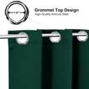 ChrisDowa Small Window Curtains 40 inches Long for Bedroom - Grommet Short Thermal Insulated Room Darkening Curtains for Kitchen (2 Panels, Forest Green, 29 x 40 Inch)