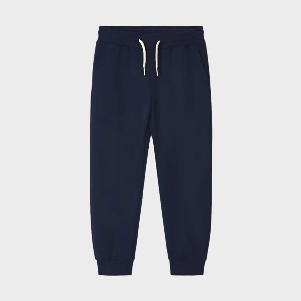 Basic Cuffed Fleece Trousers for Boys Navy M