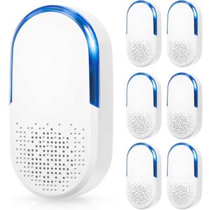 6 Pcs Ultrasonic Pest Repeller Electronic Plug in Rodent Mice Repeller Indoor Ultrasound Bug Repellent for Roach, Rodent, Mouse, Mosquito, Spider, Electronic Repeller Pest Control Plug