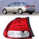 Tail Lights Compatible with Honda Civic 2009 2010 2011, Left Brake Turn Signal Taillight, Driver Side Taillamp Replacement