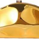 Shell Shape Acrylic Clutch Trendy Metallic Acrylic Evening Bag Shiny Egg Purses and Handbags for Women Wedding Party