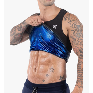 Kewlioo Men's Heat Trapping Pullover Sweat Enhancing Vest - Sauna Suit Shirt Compression Vest Shapewear Top for Gym Exercise 4XL/5XL