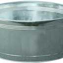 Little Giant Galvanized Round Tub (16.75 Gallon) Classic Utility Metal Bucket with Handle for Feeding, Watering, Washing (Item No. GWT1675)