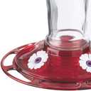 More Birds Bird Health+ Ruby Hummingbird Feeder, Glass Hummingbird Feeders for Outdoors, 4 Feeding Stations, 10 Ounces, Ruby Red