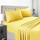 EaseHome Yellow Sheets for Queen Size Bed Set -Deep Pocket to 18 inches Mattress 4 Piece - Premium Bedding Sheets & Pillowcases Collection - Extra Soft