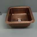 Monarch Abode Kitchen & Bar Sink 15-inch Atlas Dual Mount Drop in Kitchen Sink, Hand Hammered Pure Copper Sinks, Drop in Bar Sinks or Undermount, Deep Single Bowl