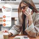 OCASE for iPhone 17 Pro Detachable Wallet Case with Card Holder, 2 in 1 PU Leather Flip Folio with RFID Blocking Stand Wrist Strap Shockproof Phone Cover 6.3 Inch 2025, Silvery