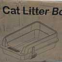 2PACK Stainless Steel Litter Box, Extra Large Litter Boxes for Big Cats, XL Metal Cat Litter Box with Lid High Sides, Anti-Urine Leakage, Non-Sticky, Scoop Included