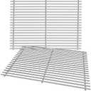 Kalomo Grill Grates Parts for Weber Genesis Grill 66802, 66095, Weber Genesis ii E-310, S-310, E-315, E-325, E-330,E-335, S-335 S-345 SE-335, 18”Stainless Steel Grids BBQ Gas Replacement parts