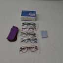 5 Pairs Reading Glasses - Standard Fit Spring Hinge Readers Glasses for Men and Women (Black Purple Red Blue Brown, 1.00)