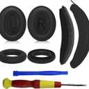 Adhiper Ear Pads Cushions + Headband + Silicone Earpads Cover +Headband Cover Protector Accessories Repair Kit for Bose QuietComfort 35 QC35, QC35 ii Over-Ear Headphones - Black