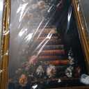 Framed Vintage Floral Wall Art - Moody Flowers Books Art Oil Painting, Vintage Wildflowers Dark Academia Floral Gallery Wall Decor Picture, Rustic Country Canvas Decor for Living Room Office 20''x30''