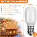 Meonum 6 Pieces Christmas Village Replacement Light Bulbs, E12 Candelabra Base T20 LED Bulbs, 0.7W 120V Replacement Light Accessories for Villages Houses, Christmas Tree, Halloween Pumpkin