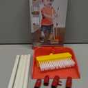 Kids Cleaning Toy Set Toddlers Broom Dust Pan Set for Housekeeping Pretend Play Cleaning Set, Cleaning Toys Gift for Toddlers Girls Boys Age 3-6 Years Old (2PCS - Red and Yellow Set)