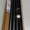 Shower Curtain Rod, 1" Diameter Heavy Duty Tension Shower Rod, Non Slip Adjustable 28-74 inch No Drilling Shower Curtain Rods Spring Tension For Bathroom, Shower Stall, No Rust, Black