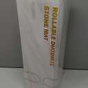 Large Stone Dish Drying Mat 23x15.3 Inch for Kitchen Counter & Sink Collapsible Quick-Dry Diatomaceous Earth Pad Eco-Friendly Absorbent Mat for Dishes Cups Bottles (White, 23" x 15.3")