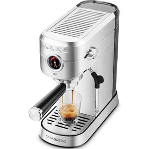 CASABREWS 5418 PRO Espresso Machine 20 Bar, Upgraded Espresso Maker with Powerful Steam Milk Frother, Stainless Steel Coffee Machine with Fast Heating System for Cappuccino, Latte, Silver