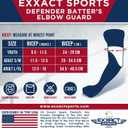 Exxact Sports Defender Baseball Elbow Guard, Batters Softball Elbow Guard Baseball Youth & Adult with Adjustable Strap (Adult (Small - Medium), White)