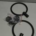 Matte Black Towel Ring 2Pack, SUS304 Stainless Steel Hand Towel Holder for Bathroom Kitchen, Modern Style Towel Hanger, Thicken Ring Towel Holder, Towel Rack Round Wall Mounted (2, Black)