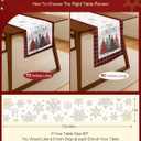 Xmas Tree Christmas Table Runner - 13x72 Buffalo Plaid Christmas Tree Table Runner with Snowflake Merry Xmas Decor, Vintage Farmhouse Rustic Winter Decoration for Home Kitchen Dinner Party