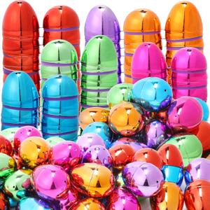 Skirfy Fillable Easter Eggs 2.36" Inch (36 Pack) with Hinge Bulk Colorful Bright Plastic Easter Eggs, Perfect for Easter Egg Hunt,Birthday Party Favor