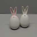 Ceramic White Rabbits Easter Bunny Rabbits Bunny Decoration Couple Rabbit Ornament, Porcelain Modern Art Home Decoration, Weddings Celebration Crafts Gift, Set of 2, Easter Decor