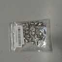 LED Holder, 5mm Light Emitting Diode Bezel for Panel Mount Display Socket Base, 50 pcs Silver Color Thread Mount Size 8mm