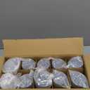 FOCUSLINE 100 Pack Plastic Champagne Flutes, 4.5 Oz Gold Rim Plastic Champagne Glasses, Disposable Clear Toasting Glasses Recyclable Champagne Cups for Wedding Party